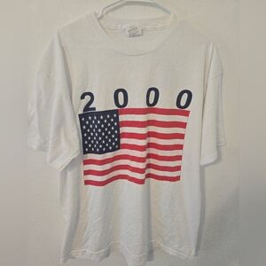 Vintage Fort Walton Beach FWB 4th Of July 2000 y2k Mens XL White Heavyweight USA
